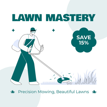 Discount For Comprehensive Lawn Services Instagram Design Template