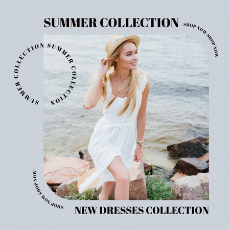 Modèle de visuel Vente de la collection de robes d'été pour les vacances - Instagram