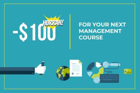 Discount for Management Course Gift Certificate Πρότυπο σχεδίασης