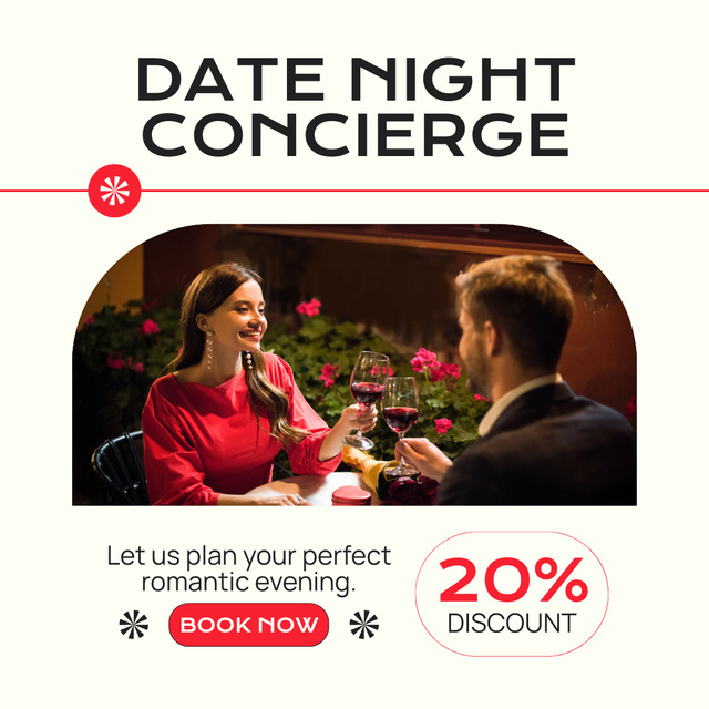 Ontwerpsjabloon van Instagram AD van Perfect Romantic Evening Organization