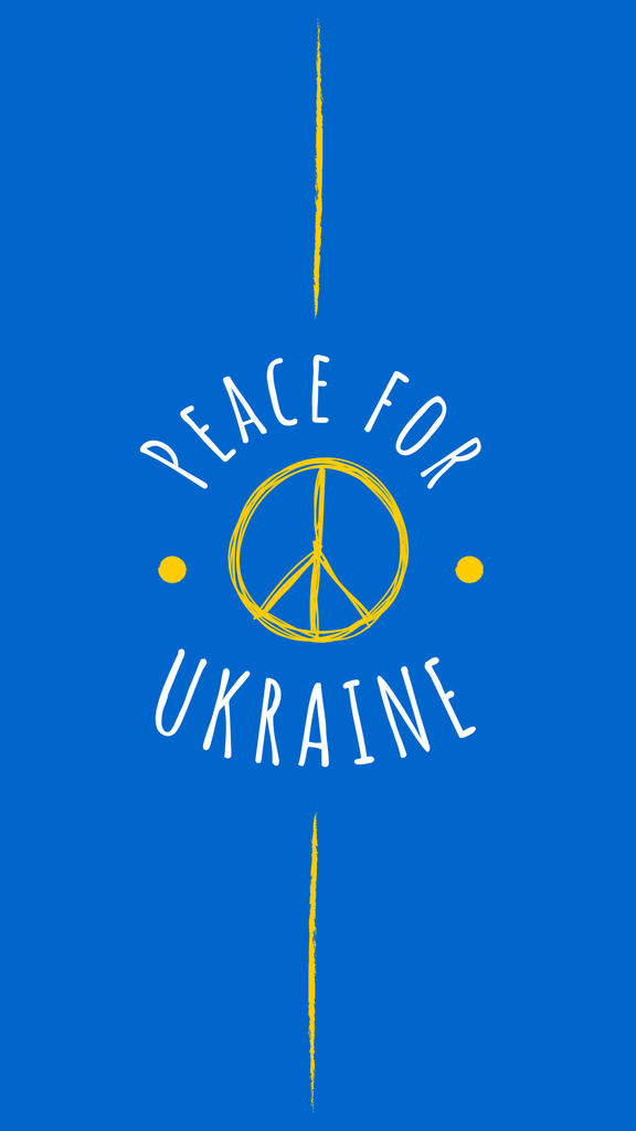 Ontwerpsjabloon van Instagram Story van Peace for Ukraine