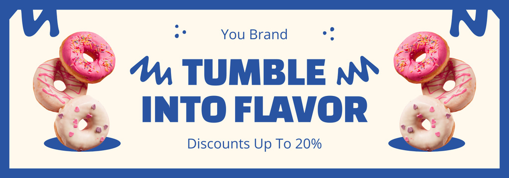 Template di design Discounts on Sweet Donuts at Fast Casual Restaurant Tumblr
