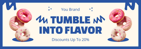 Discounts on Sweet Donuts at Fast Casual Restaurant Tumblr Design Template