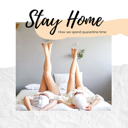 Staying home during Quarantine Photo Book Design Template