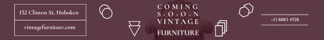 Antique Furniture Ad Luxury Armchair Leaderboard Design Template