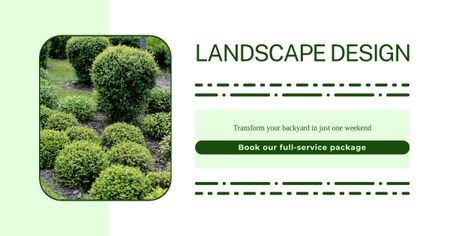 Pristine Landscape Care Packages Facebook AD Design Template