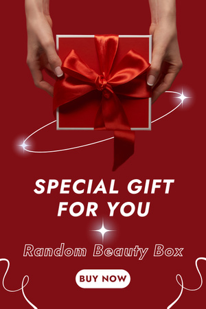 Special beauty box gift offer red Pinterest – шаблон для дизайну