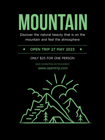 Hiking Tour Announcement Poster US Modelo de Design