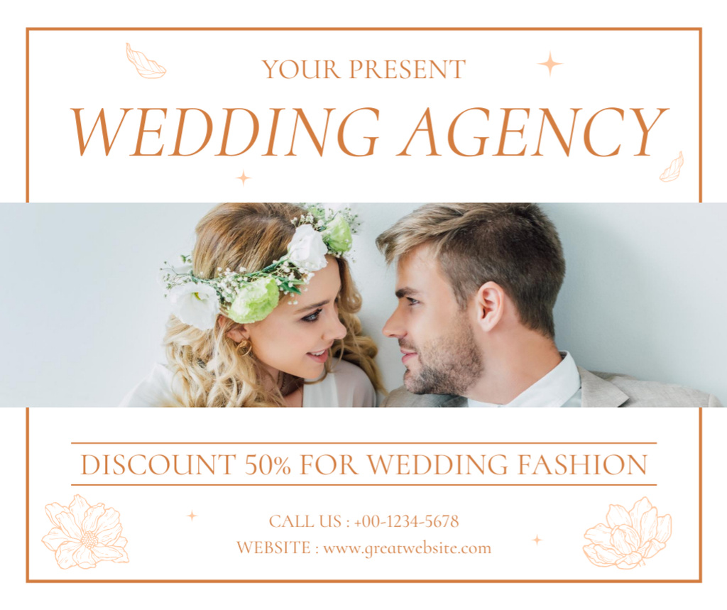 Wedding Planning Agency Offer Facebook Modelo de Design