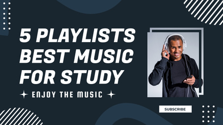 Platilla de diseño Set Of Music Playlist For Study Promotion Youtube