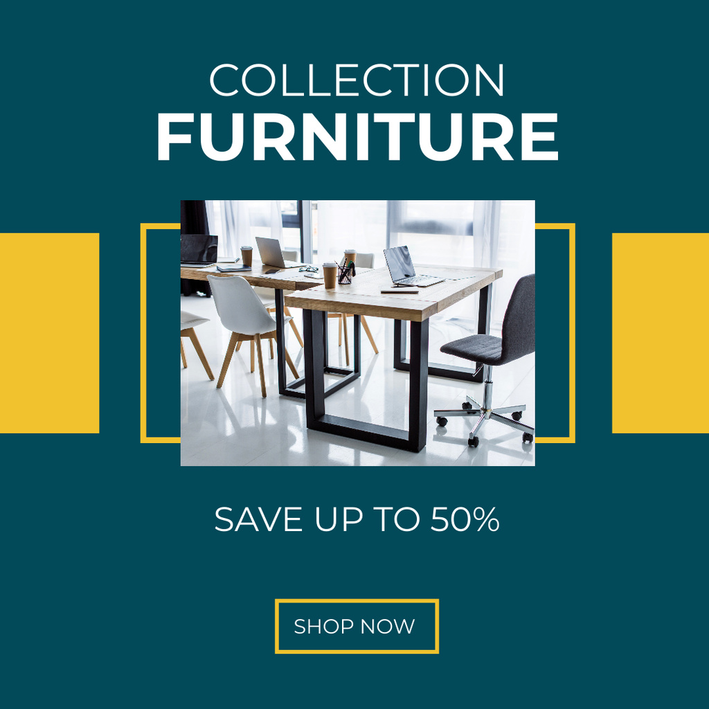 Designvorlage Furniture Store Discounts Offer für Instagram