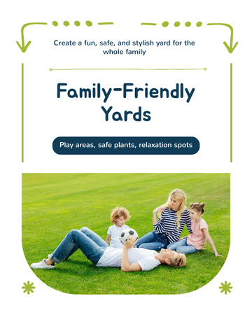 Služby trávníku pro rodinnou zábavu Instagram Post Vertical Šablona návrhu