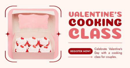 Plantilla de diseño de Clase de cocina de San Valentín Facebook AD 