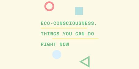Eco-consciousness concept with simple icons Image tervezősablon