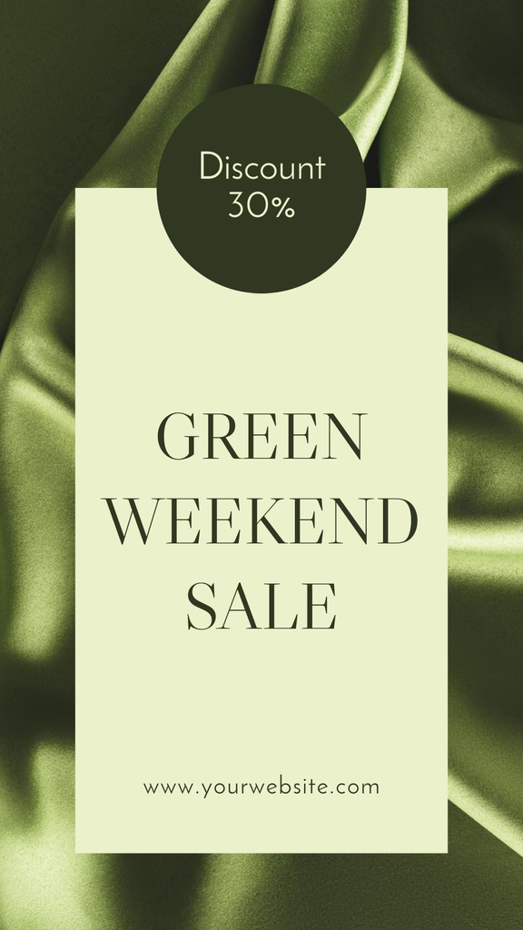 Green Week Sale Instagram Story Design Template