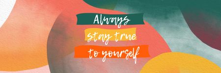 Inspirational Quote on colorful background Twitter – шаблон для дизайну