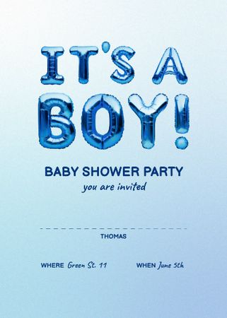 Plantilla de diseño de Baby Shower Bright Announcement Invitation 