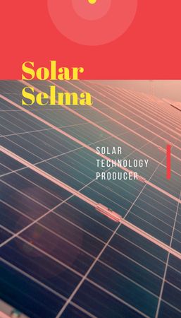 Solar Uzman Hizmetleri Teklifi Business Card US Vertical Tasarım Şablonu