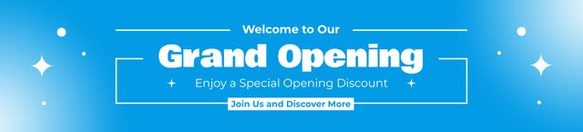 Top-notch Grand Opening Event With Discounts Offer Ebay Store Billboard Tasarım Şablonu