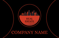 Real Estate Agency Red and Black
