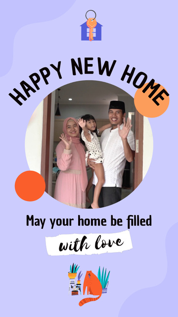 Lovely Wishes And Congrats On New Home Instagram Video Story – шаблон для дизайну