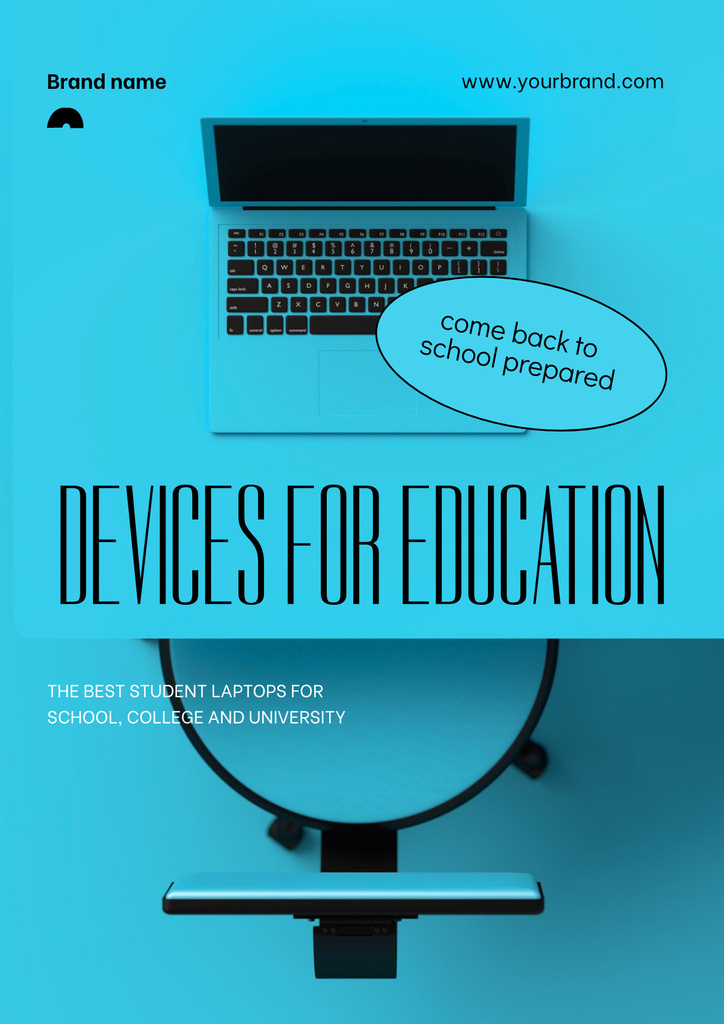 Devices for Education Poster Design Template