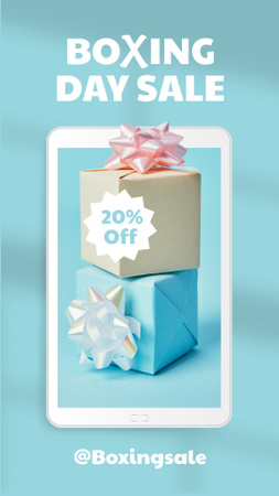 Boxing Day Sale Advertisement Instagram Story Design Template