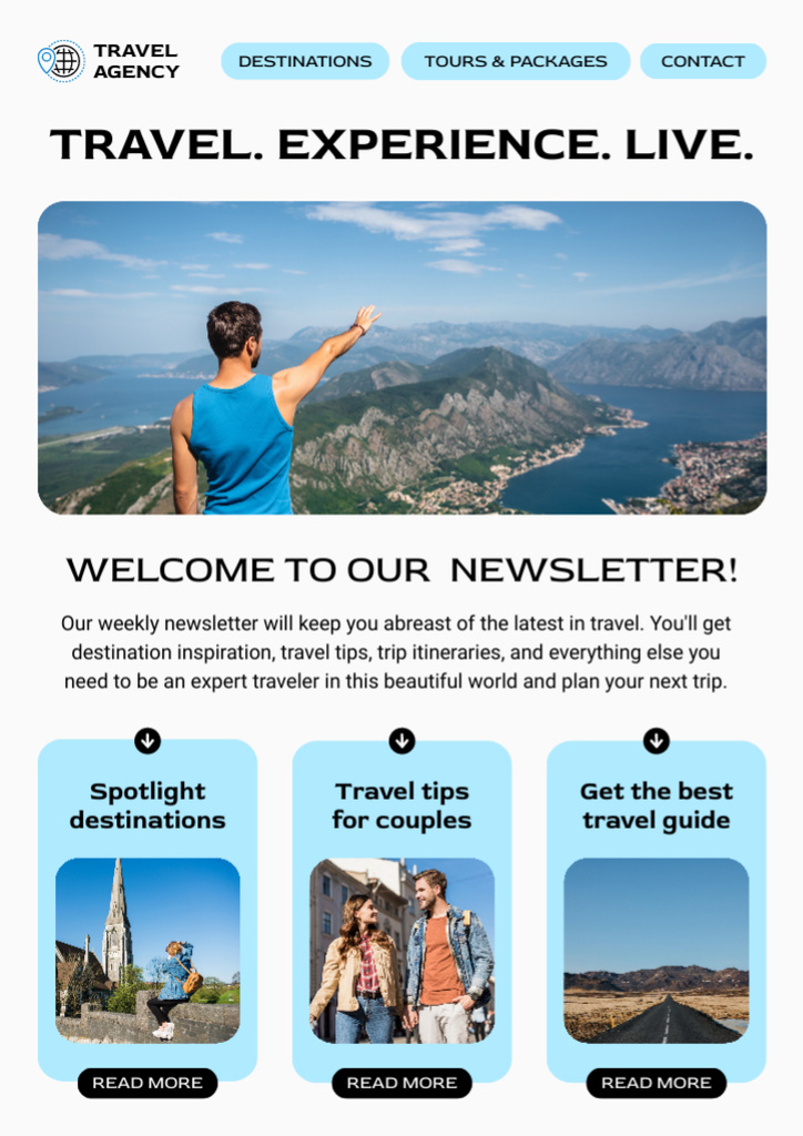 Platilla de diseño New Travel Offers Newsletter