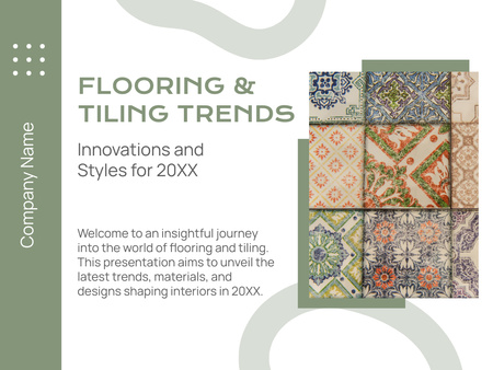 床材とタイルのトレンド発表 Presentationデザインテンプレート