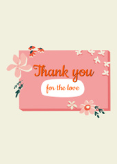 Thankful Phrase With Flowers Illustration