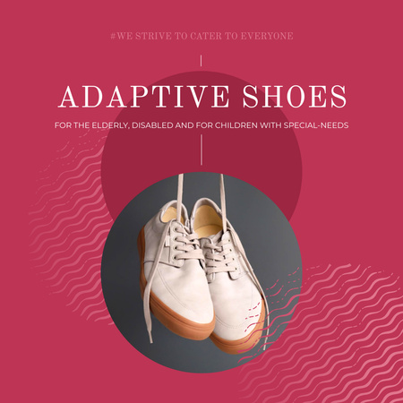 Plantilla de diseño de Ad of Adaptive Shoes Instagram 