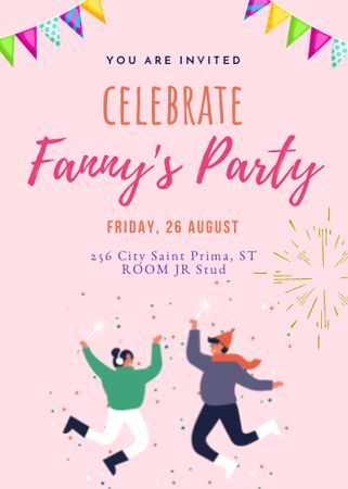 Szablon projektu Announcement of Cool Family Party Invitation
