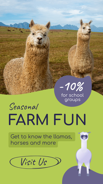 Platilla de diseño Seasonal Farm Visits With Discounts Offer Instagram Video Story