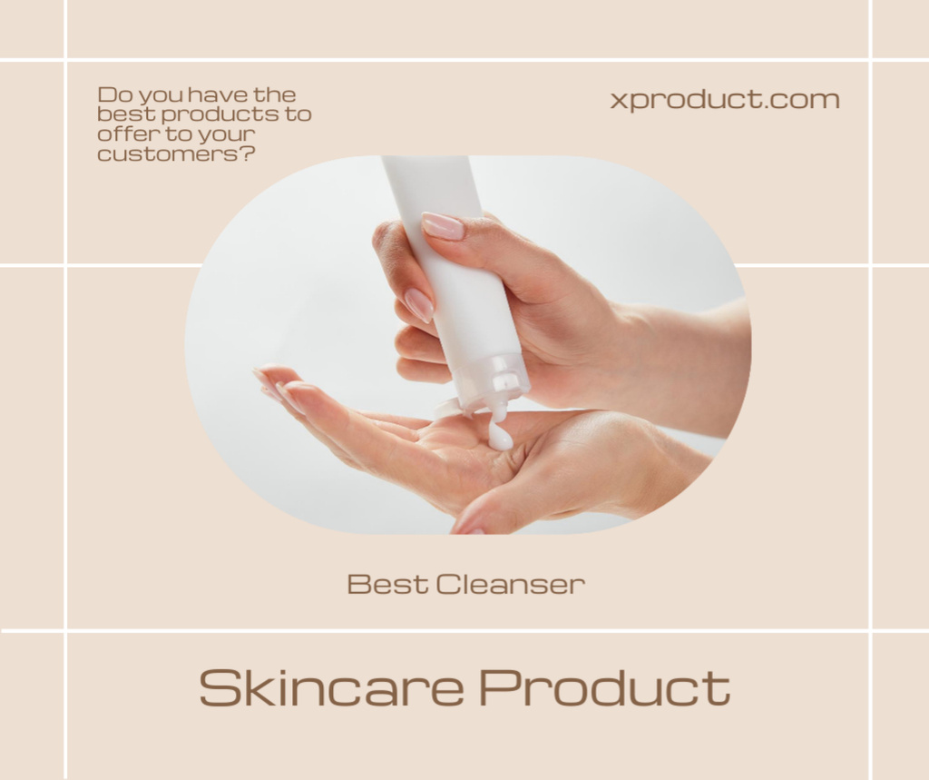 Tested Skincare Product Sale Offer Facebook tervezősablon