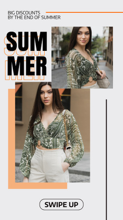 Summer Fashion Clothes for Women Instagram Story Design Template