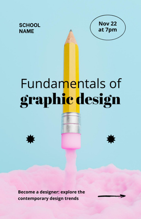 Graphic Design Fundamentals Workshop Flyer 5.5x8.5in tervezősablon