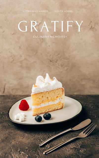 Plantilla de diseño de Bakery Ad with Piece of Cake Book Cover 