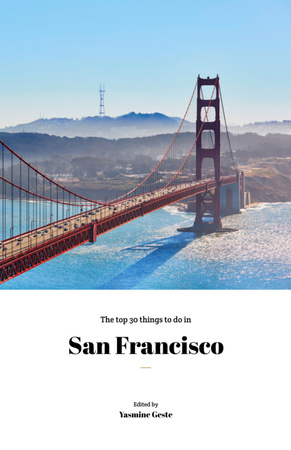 List of Things to Do Off in San Francisco Booklet 5.5x8.5in Design Template