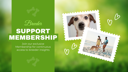 Plantilla de diseño de Oferta de membresía de apoyo para criadores de mascotas con registro Full HD video 