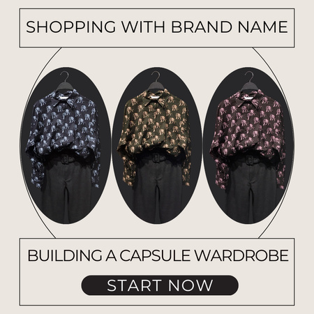 Designvorlage Modeblog über Capsule Wardrobe für Animated Post