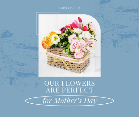 Ontwerpsjabloon van Facebook van bloemen voor moederdag