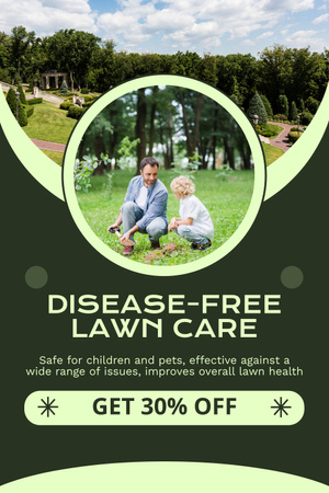 Best Price on Lawn Care Services Pinterest Design Template