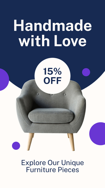 Unique Pieces of Handmade Furniture at Discount Instagram Story Design Template