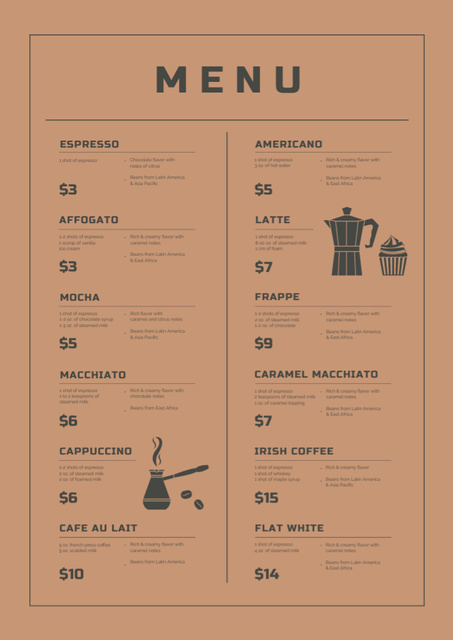 Platilla de diseño Coffee Shop promotion Menu