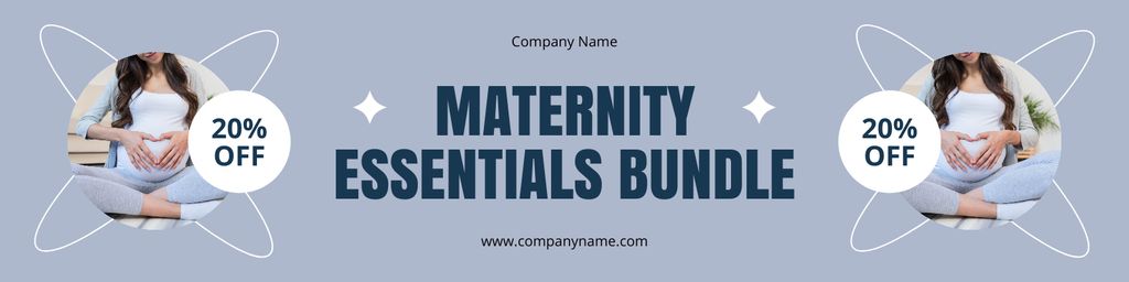 Maternity Essentials Bundle Offer with Discount Twitter Design Template