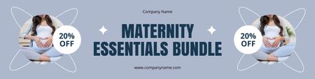 Oferta de pacote Maternity Essentials com desconto Twitter Modelo de Design