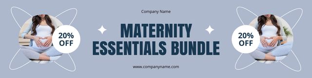 Designvorlage Maternity Essentials Bundle Offer with Discount für Twitter