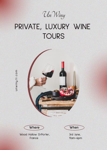 Invitation to Private Luxury Wine Tasting Tours Invitation – шаблон для дизайна