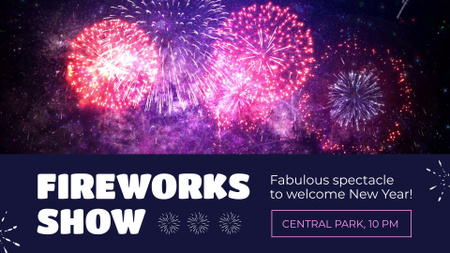 Platilla de diseño Fantastic Fireworks Show On New Year Eve Full HD video