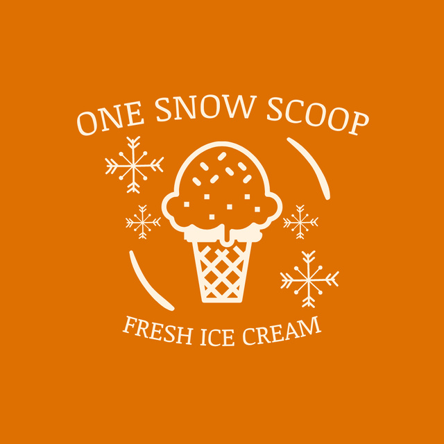 Yummy Fresh Ice Cream Ad Logo Design Template